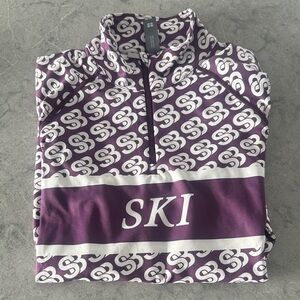 Sweaty Betty Purple and White SKI Pullover